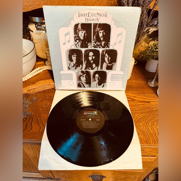 ABC Records Other - Vintage 1971 Three Dog Night • Harmony Vinyl Record with Album Cover